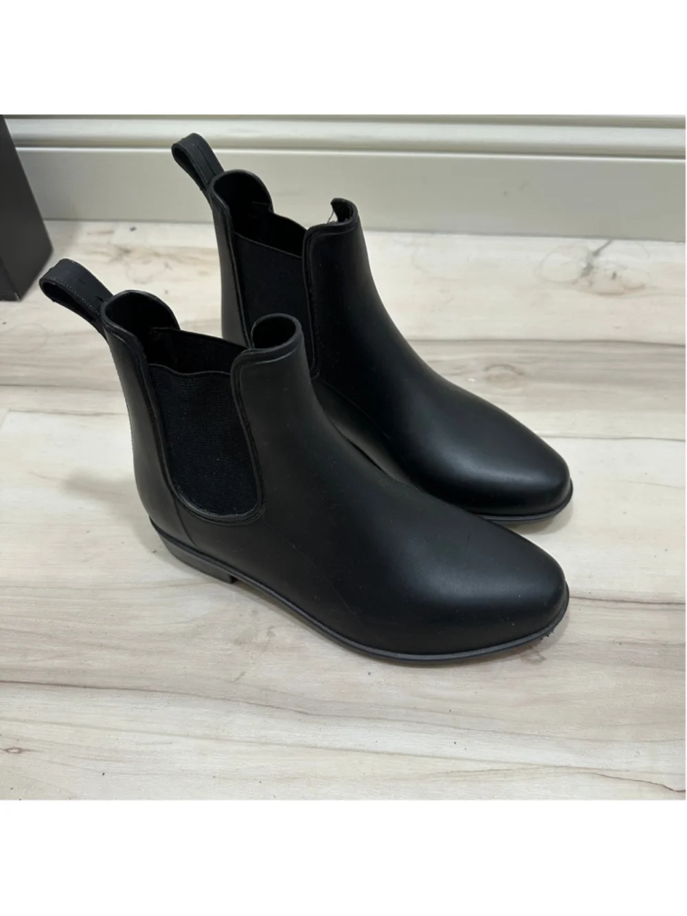 Women's Black Chelsea Waterproof Ankle Rain Boots - A New Day™ Size 6